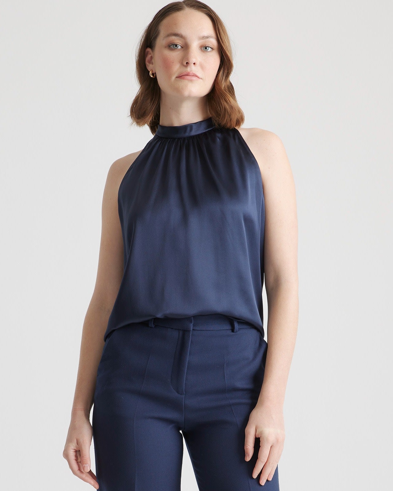 100% Washable Silk Halter Top