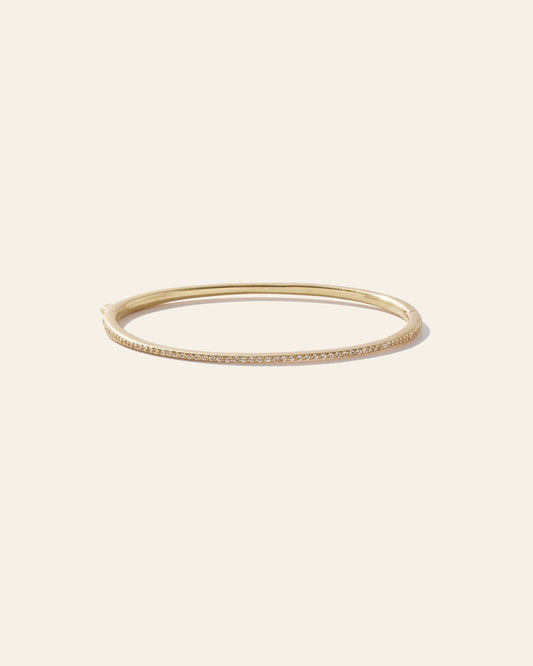 Sparkle Topaz Line Bangle Bracelet