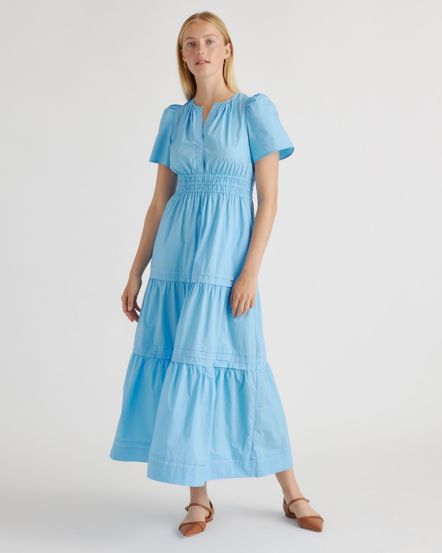100% Organic Cotton Tiered Maxi Dress