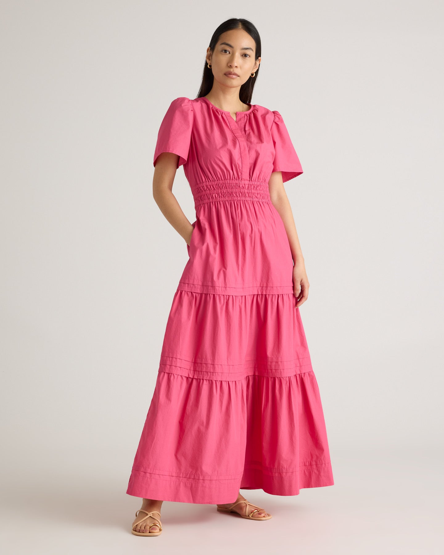 100% Organic Cotton Tiered Maxi Dress