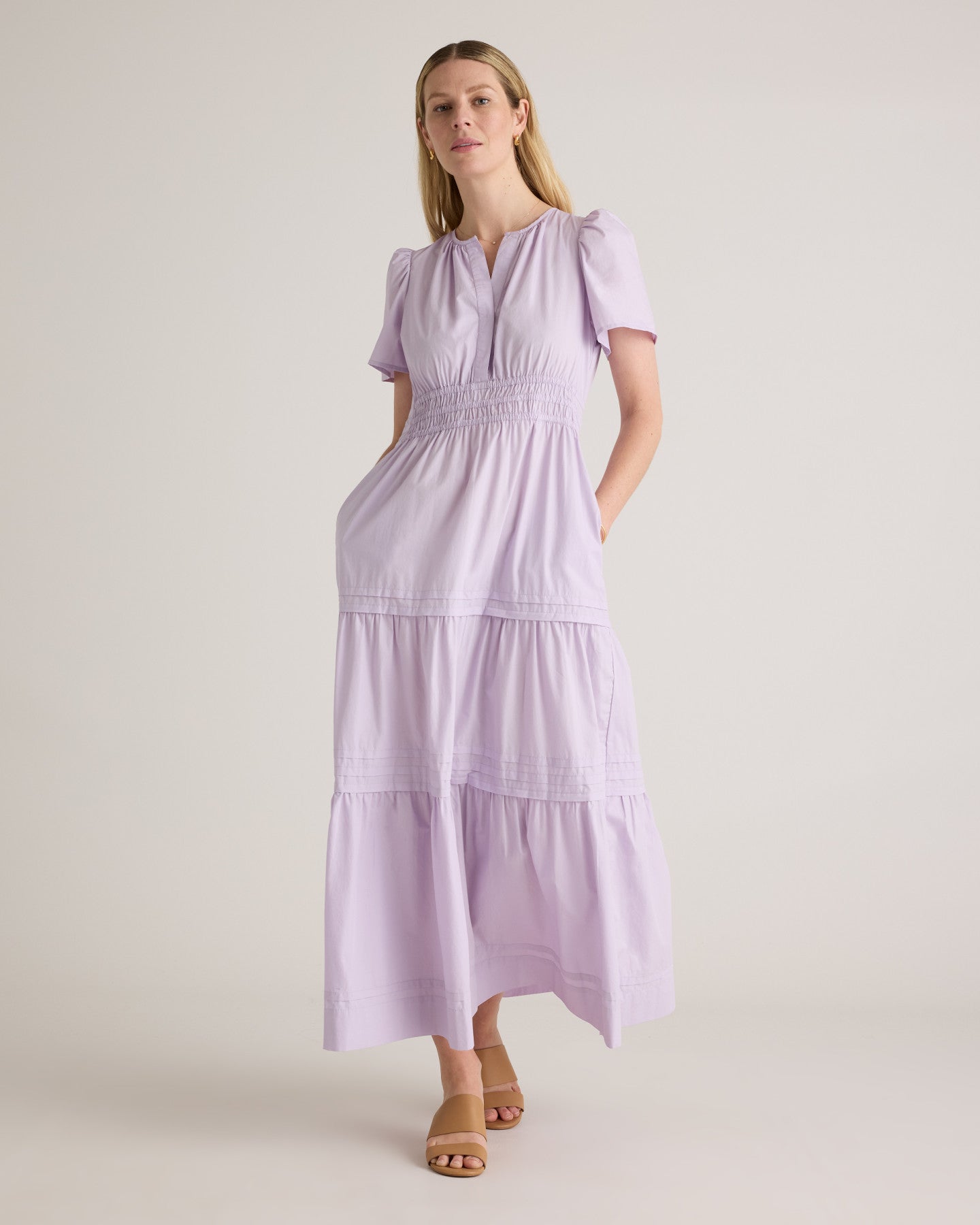 100% Organic Cotton Tiered Maxi Dress