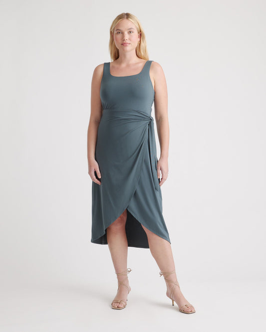 Tencel Jersey Side Tie Midi Dress