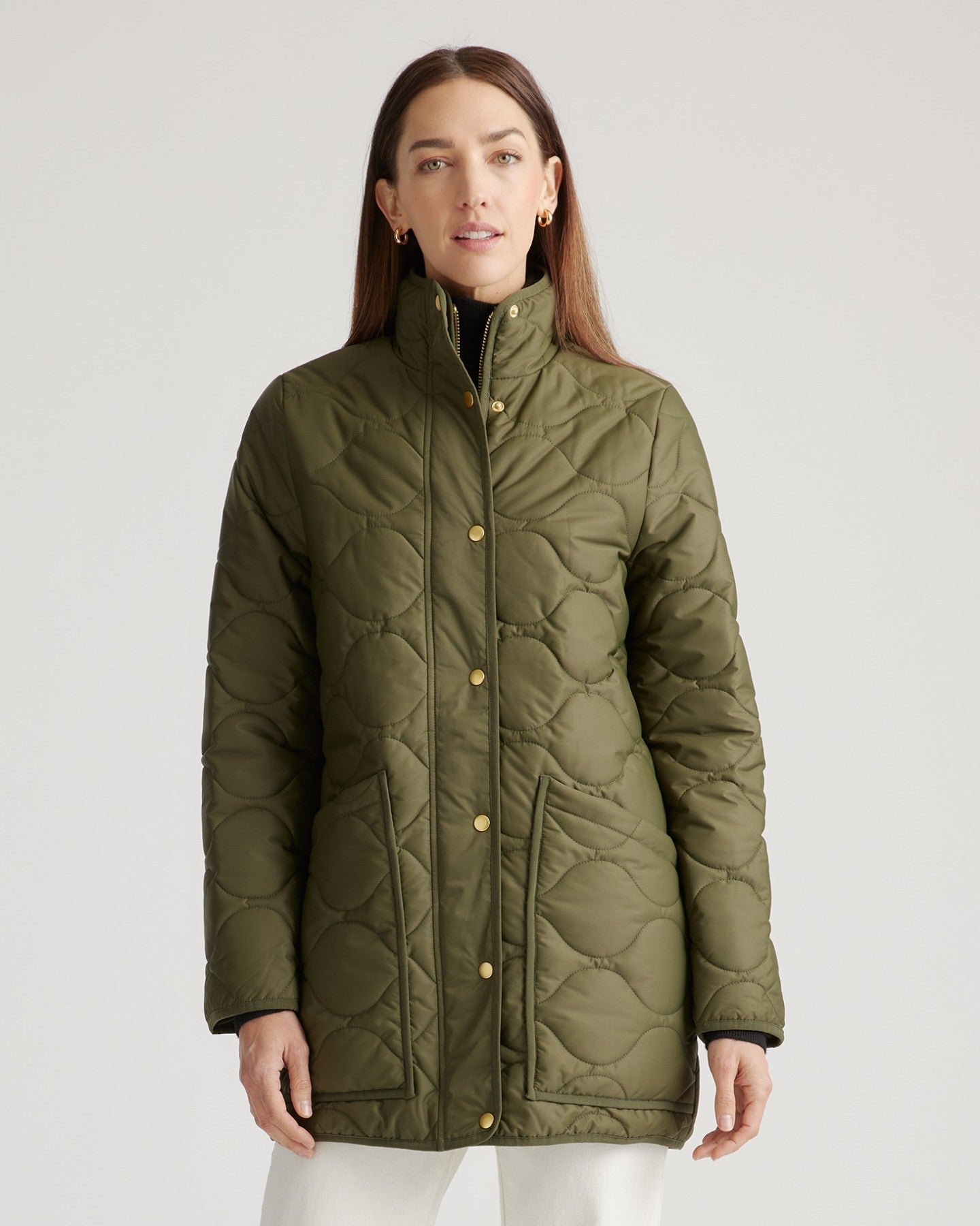Featherless Quilted Long Puffer Jacket