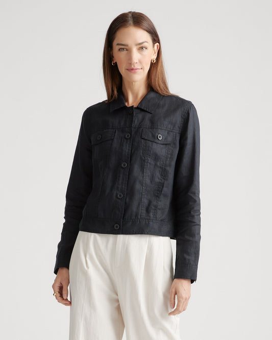100% European Linen Jacket