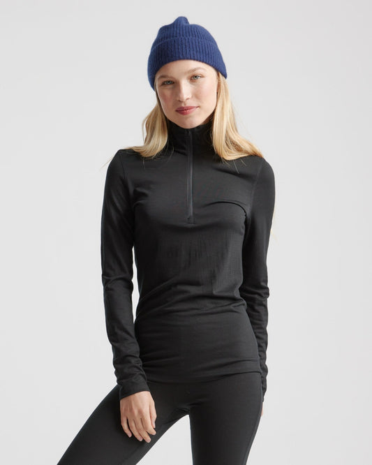 100% Merino Wool All-Season Quarter Zip Base Layer