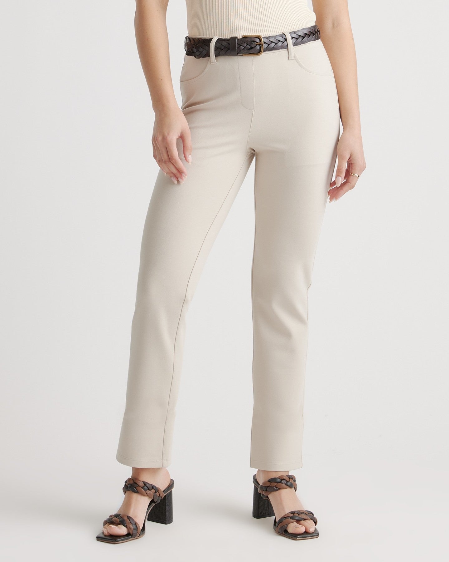 Ultra-Stretch Ponte Straight Leg 4-Pocket Pant