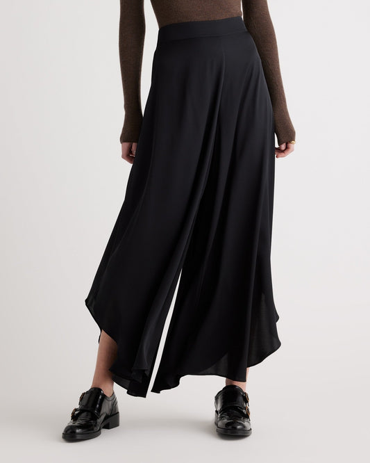 Washable Stretch Silk Palazzo Pants