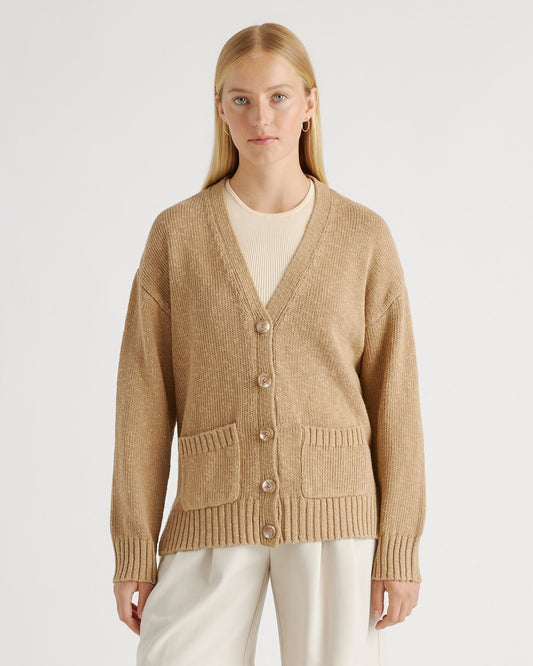 Cotton Linen Relaxed Cardigan