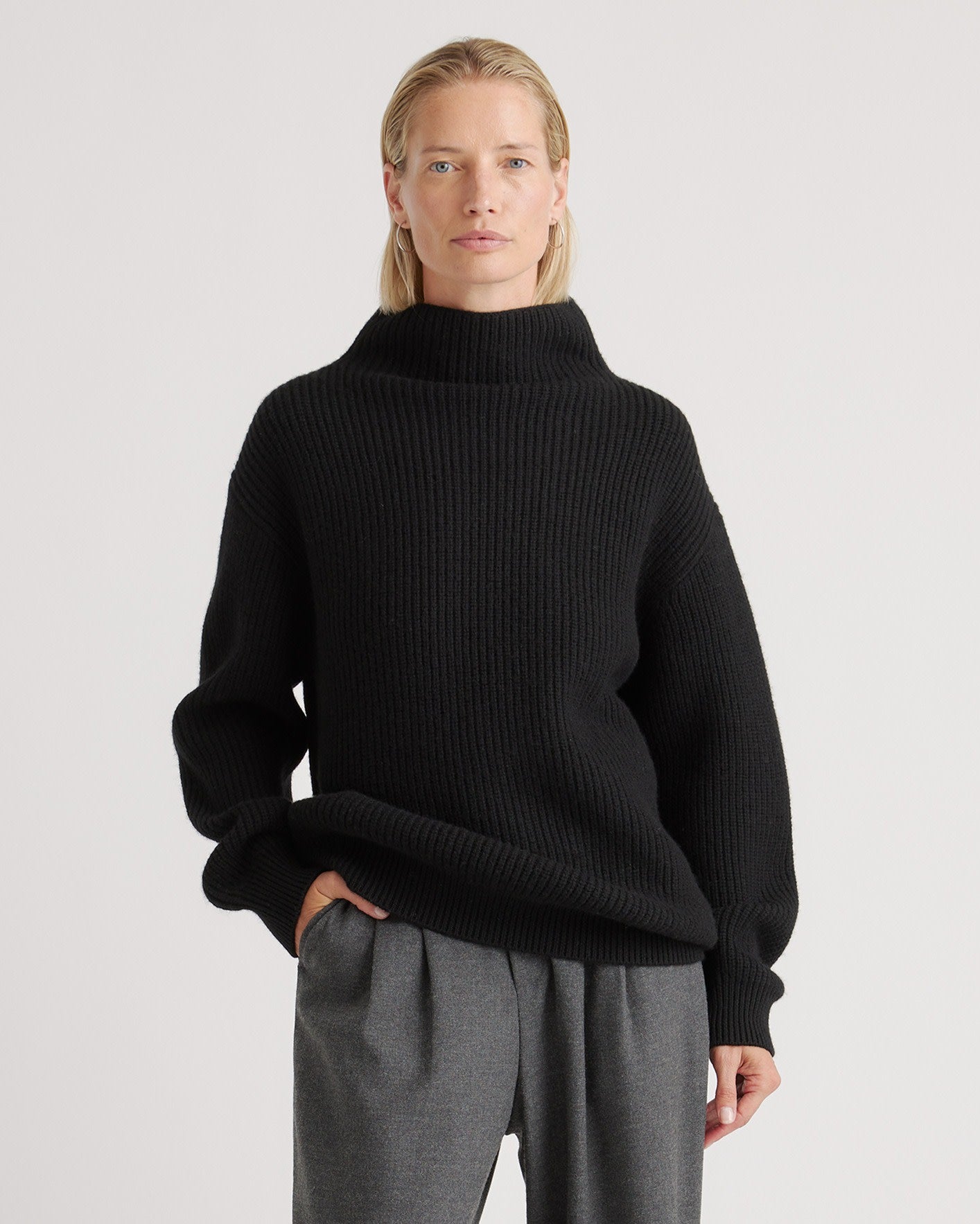 Australian Merino Wool Oversized Turtleneck Sweater