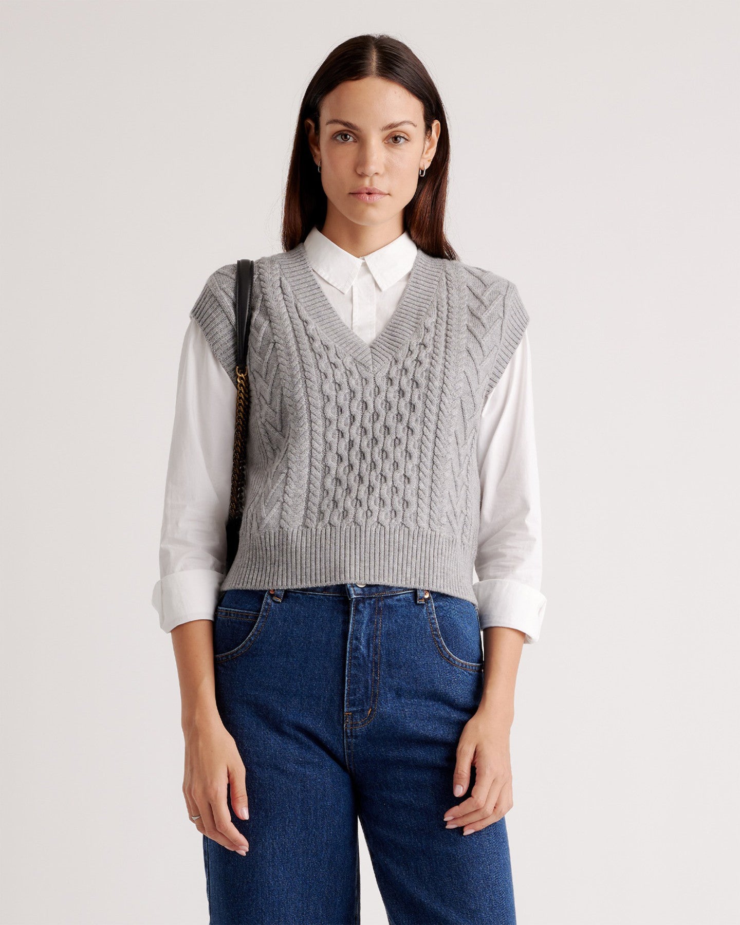 Australian Merino Wool Cable Sweater Vest