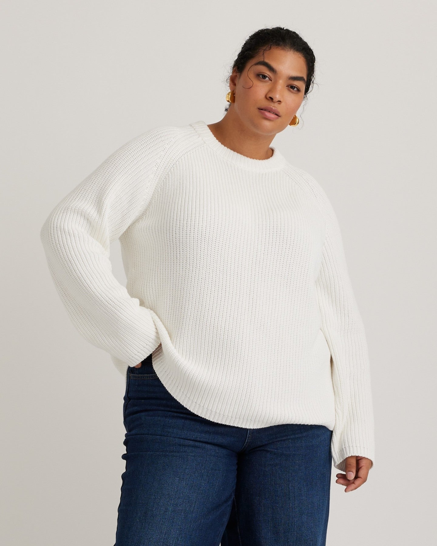100% Organic Cotton Fisherman Crew Sweater