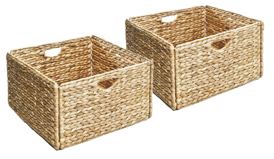 Storage Cube Basket Set (2-Pack), Water Hyacinth