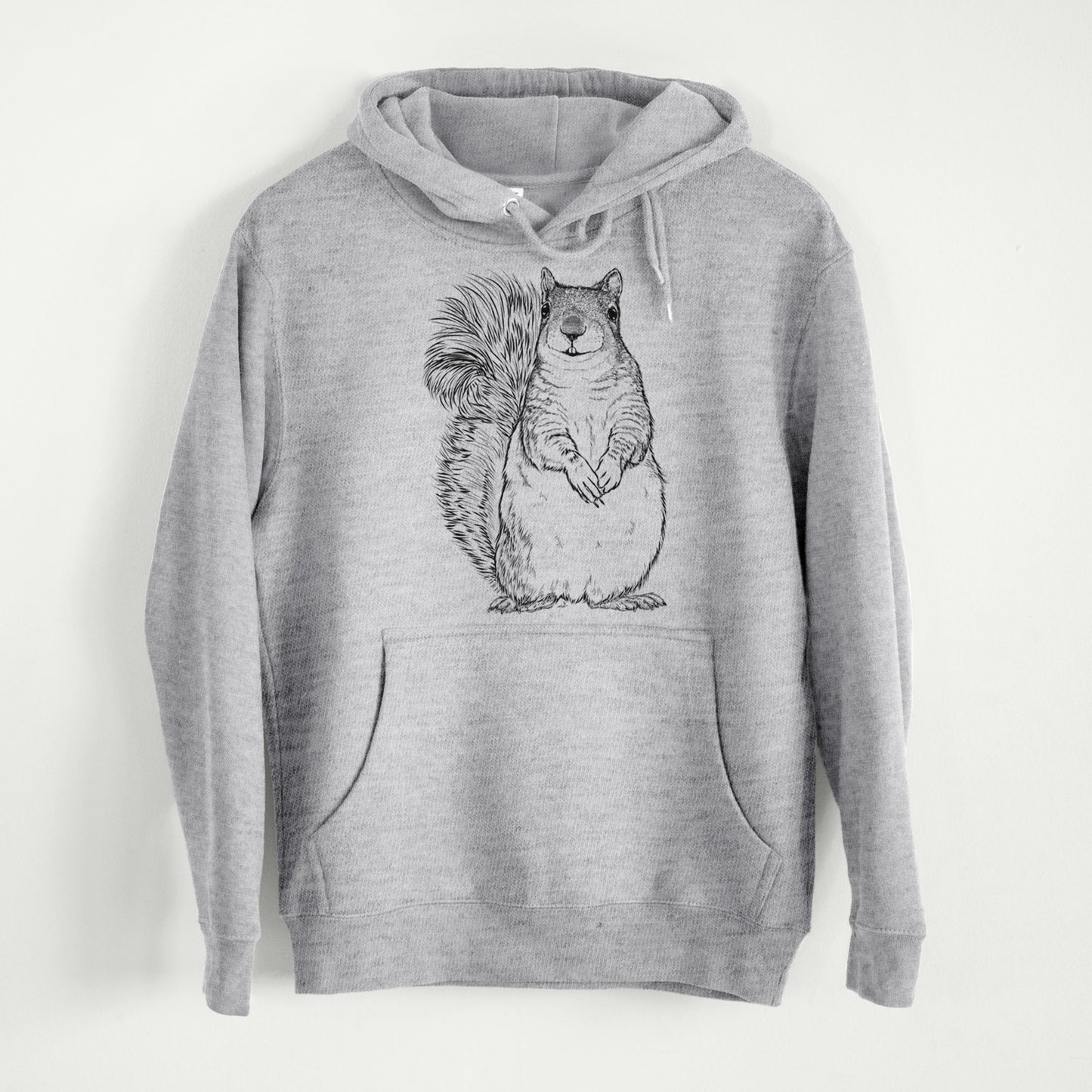 Western Grey Squirrel - Sciurus griseus  - Mid-Weight Unisex Premium Blend Hoodie