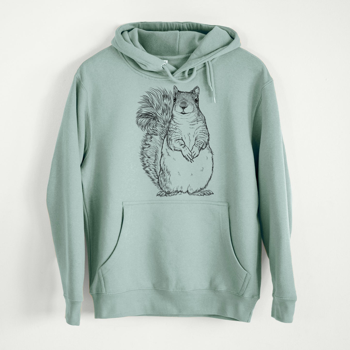 Western Grey Squirrel - Sciurus griseus  - Mid-Weight Unisex Premium Blend Hoodie