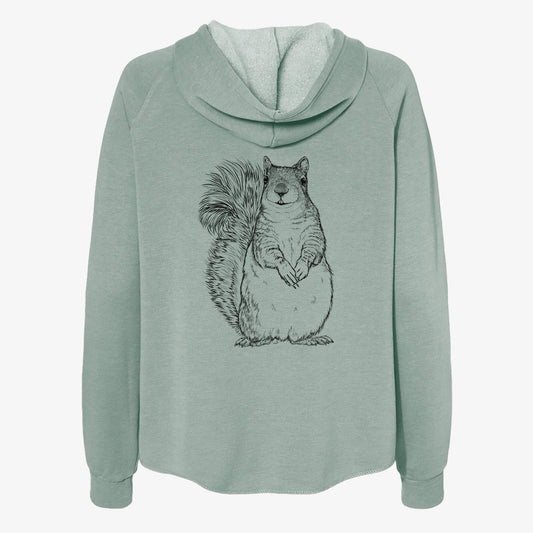 Western Grey Squirrel - Sciurus griseus - Women's Cali Wave Zip-Up Sweatshirt