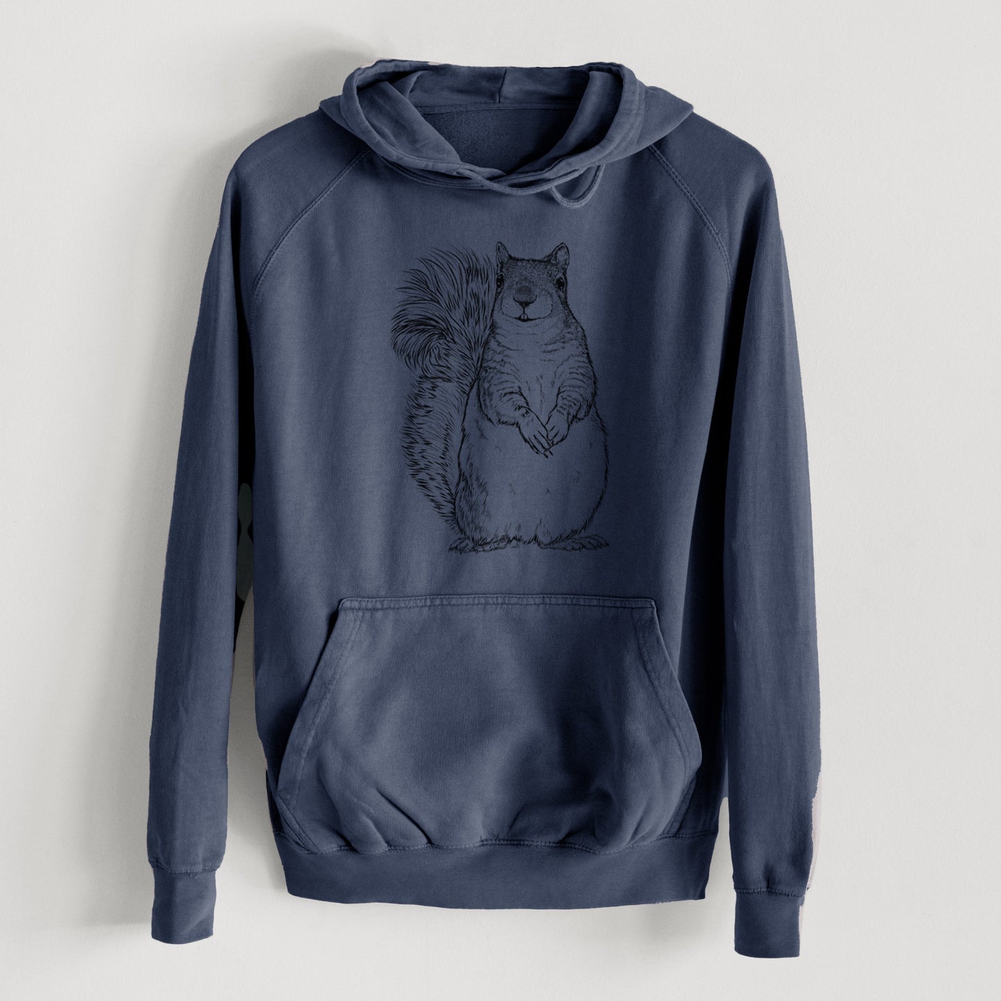 Western Grey Squirrel - Sciurus griseus  - Mid-Weight Unisex Vintage 100% Cotton Hoodie