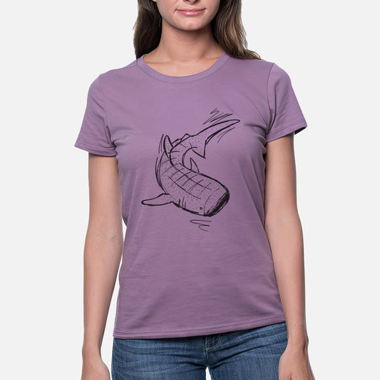 Whale Shark - Women's Crewneck - Made in USA - 100% Organic Cotton