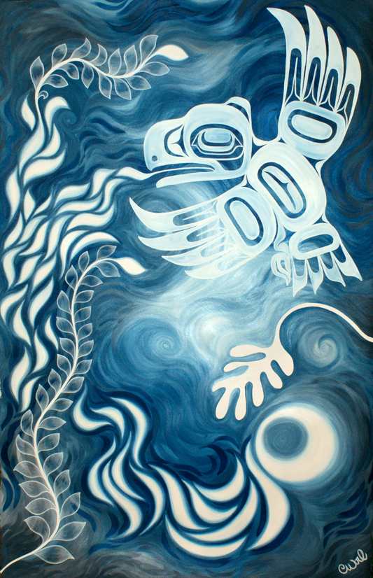 White Raven Giclée Print