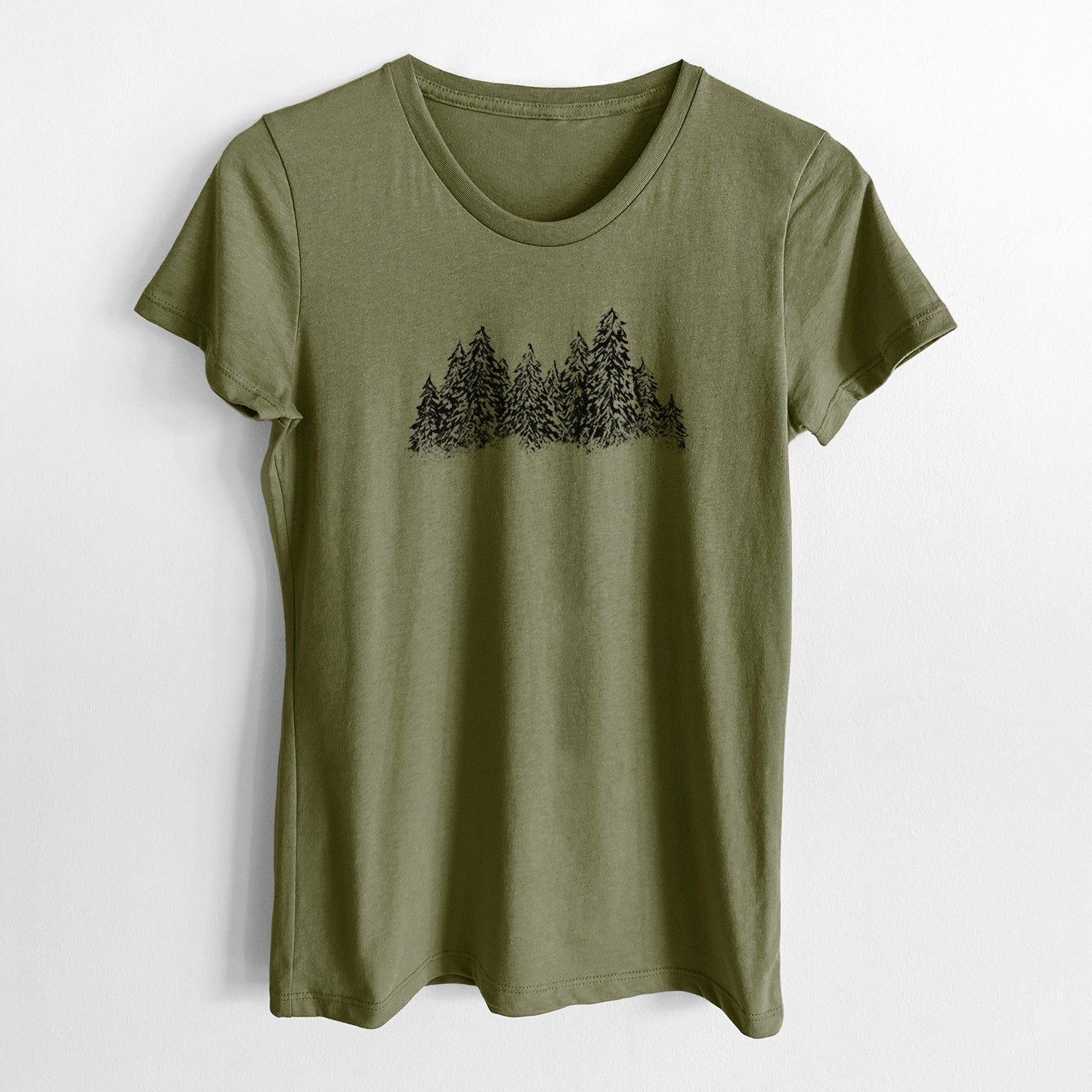Winter Evergreens - Women's Crewneck - Made in USA - 100% Organic Cotton