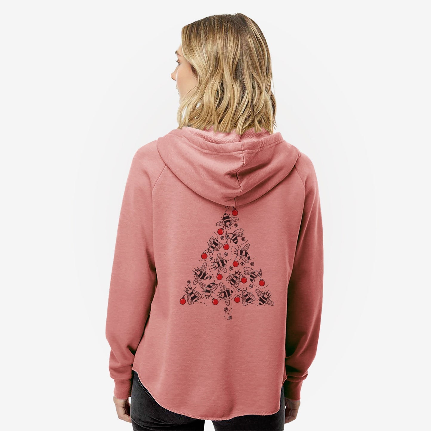 Christmas Tree of Bees - Women's Cali Wave Zip-Up Sweatshirt