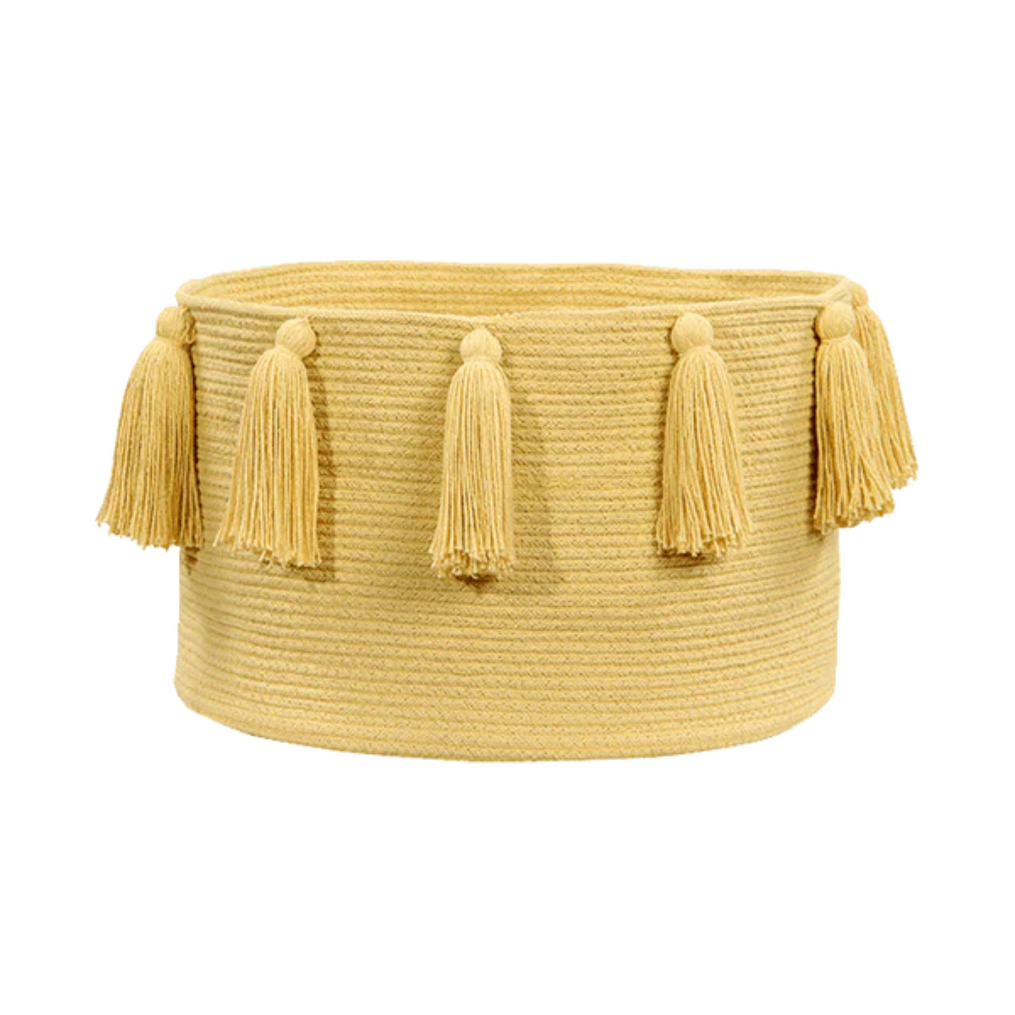 Yellow Tassel Basket