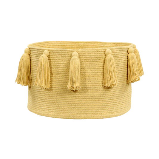 Yellow Tassel Basket