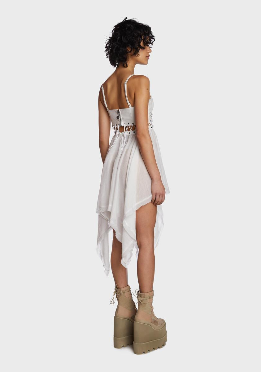 Echo Draped Corset Midi Dress