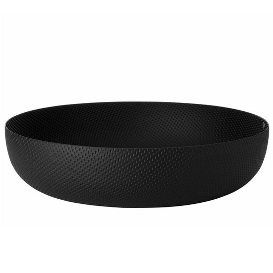 Alessi Round Basket Texture Decoration by Jasper Morrison, Black