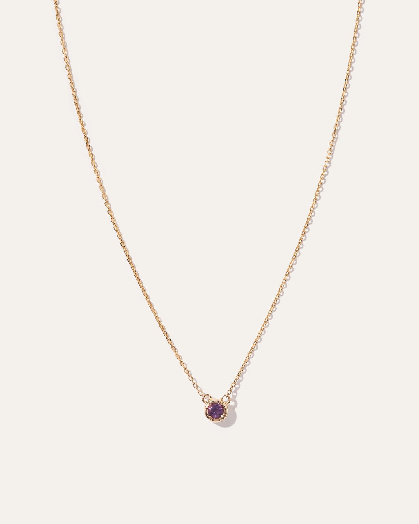 14k Gold Birthstone Necklace