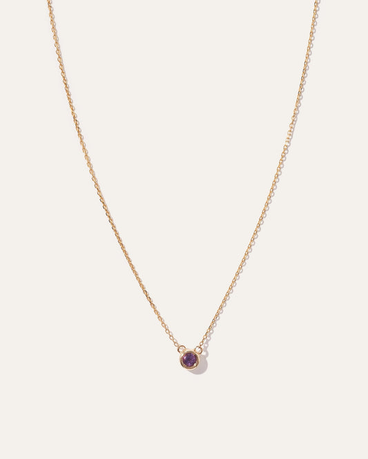 14k Gold Birthstone Necklace