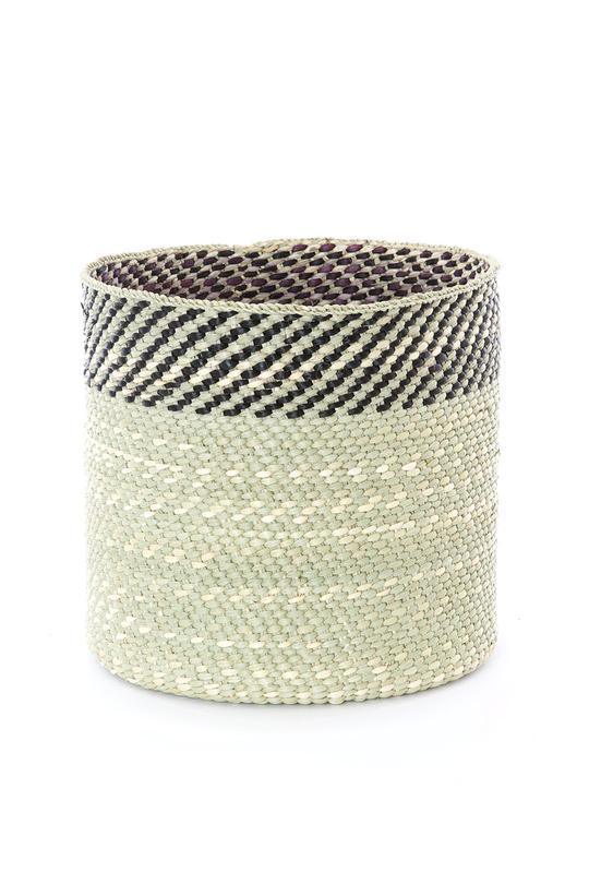 Black and Natural Kupanda Iringa African Storage Baskets - 3 Sizes Available