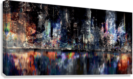 Boston Harbor Night Vibe - Abstract Art by Jason Cianelli - Premium artwork from Concordia Style Boutique - Just $59! Shop now at Concordia Style Boutique