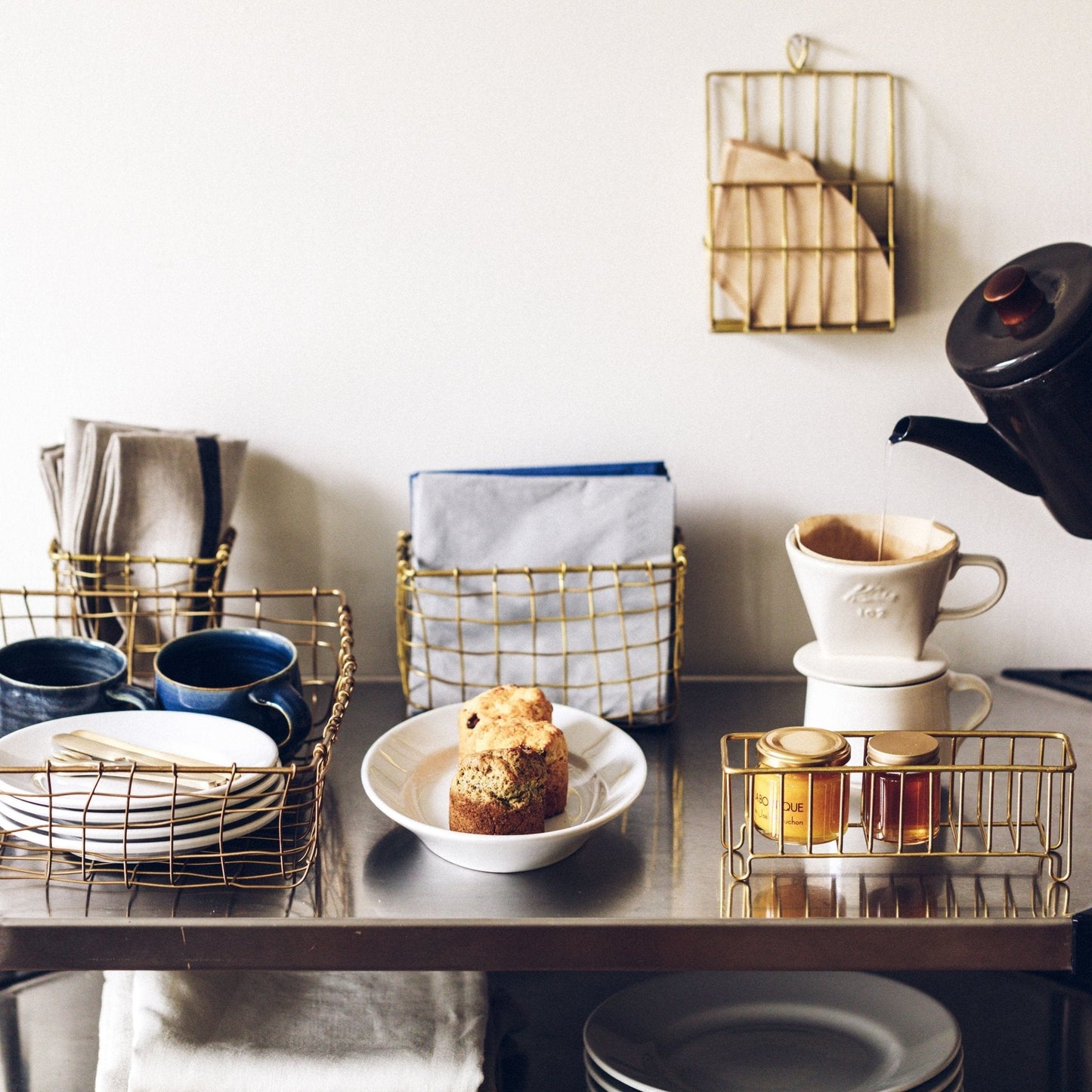 Brass Basket Square