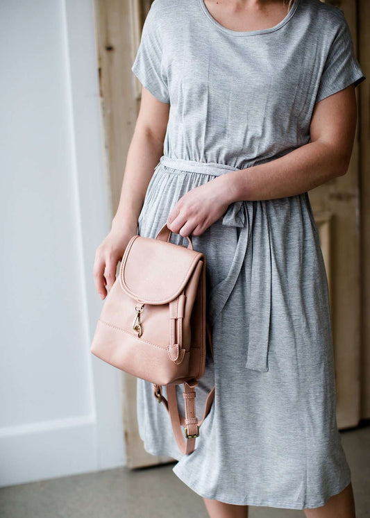 Buckle Detail Mini Backpack