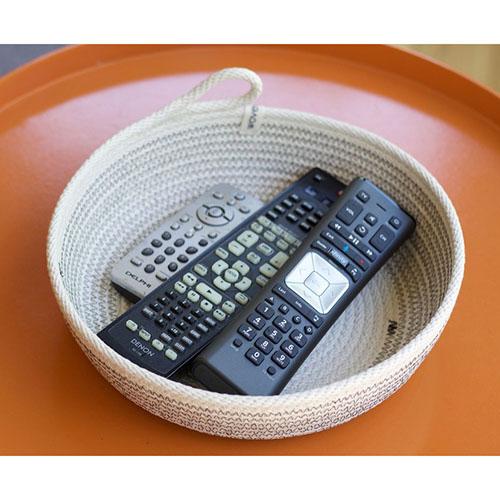 Woven Color Block Baskets Baskets Woven Grey Large