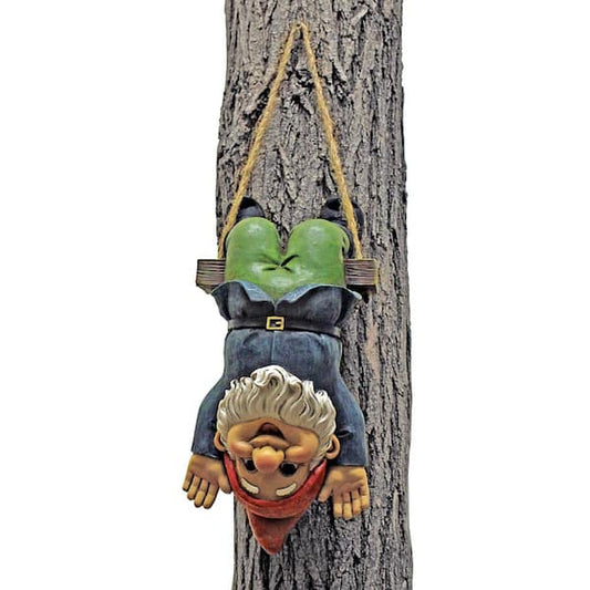 11" Garden Gnome Statue Alfie The Acrobat Swinging Upside Down