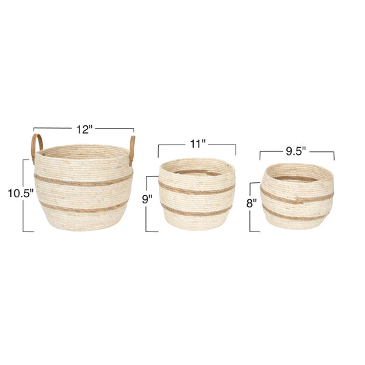 Striped Maize Baskets Collection