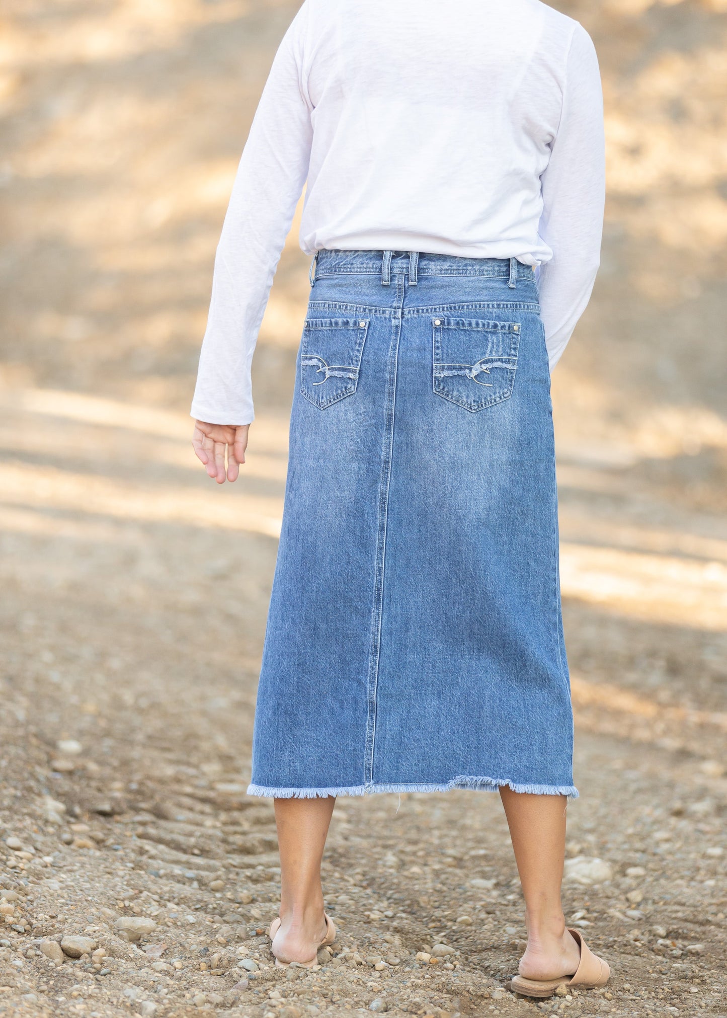 Everly Midi Denim Skirt