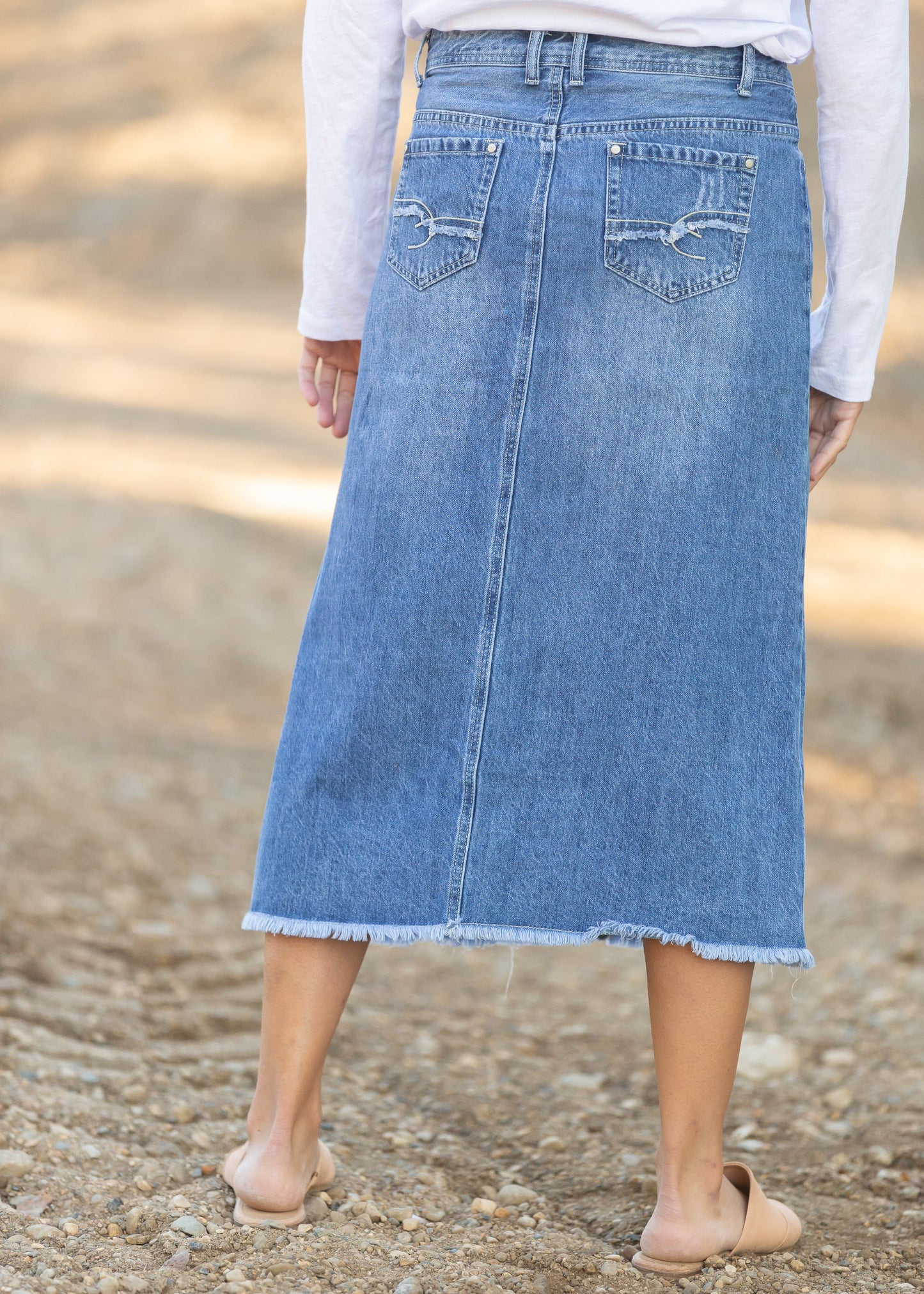 Everly Midi Denim Skirt