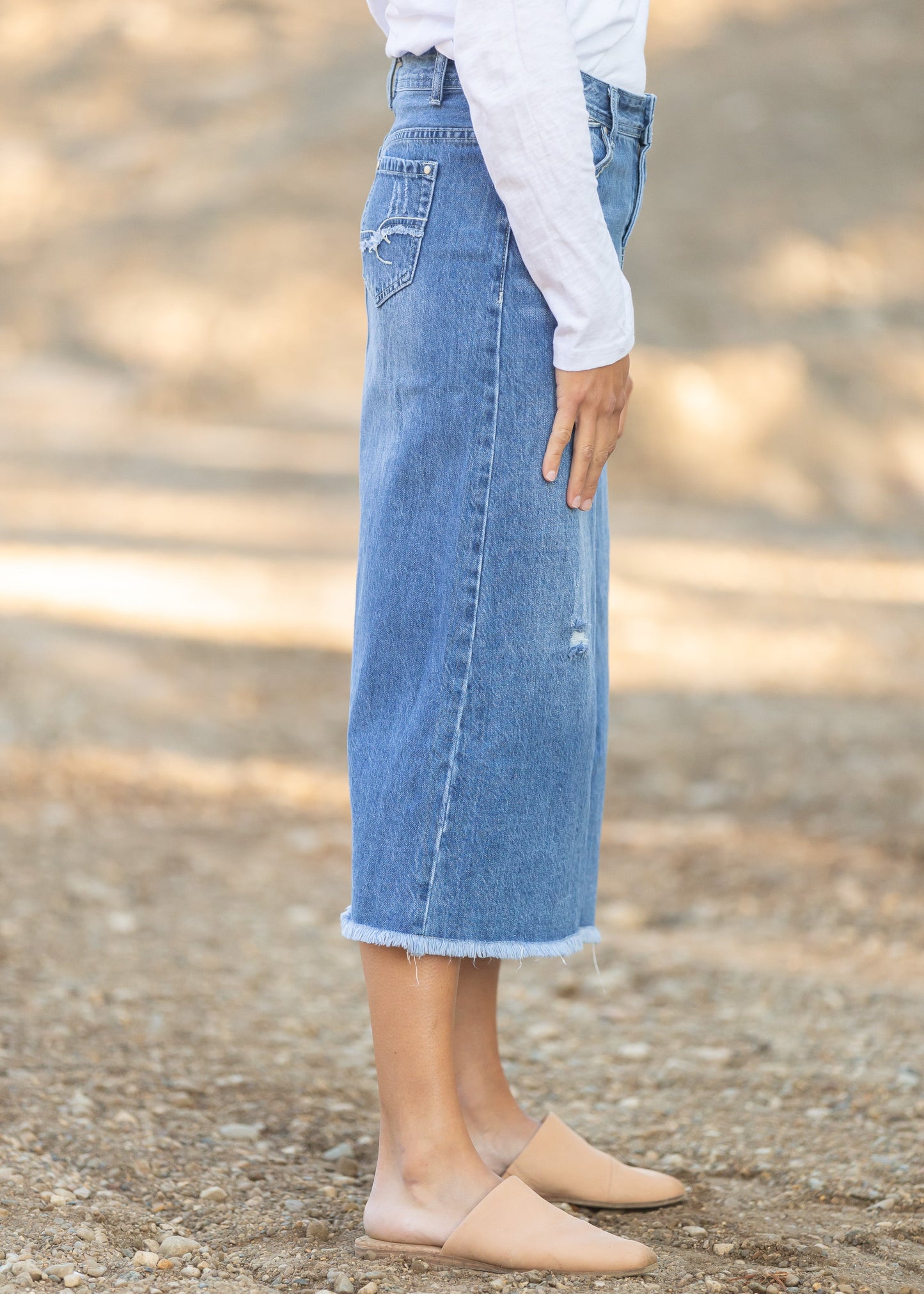 Everly Midi Denim Skirt