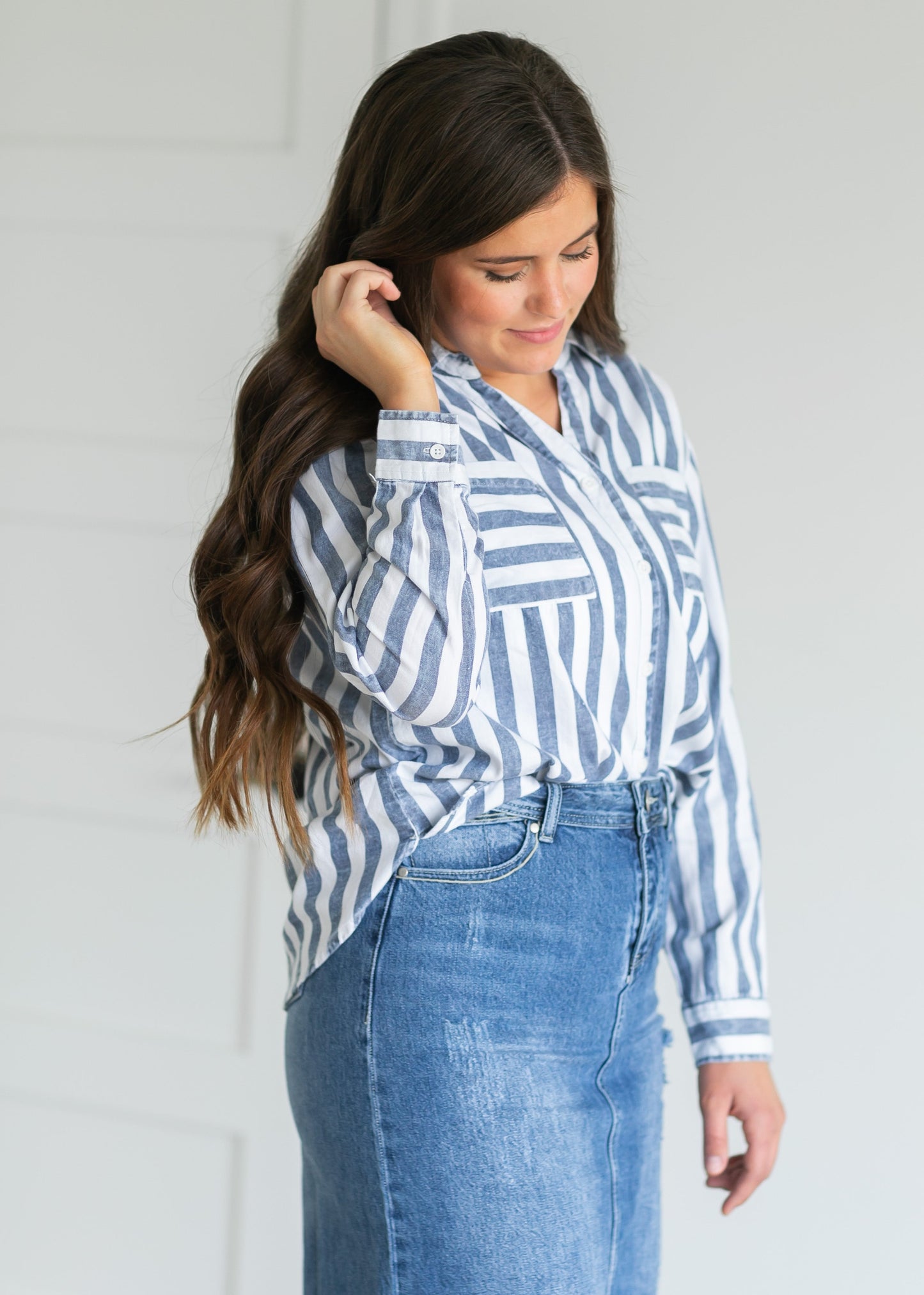 Everly Midi Denim Skirt