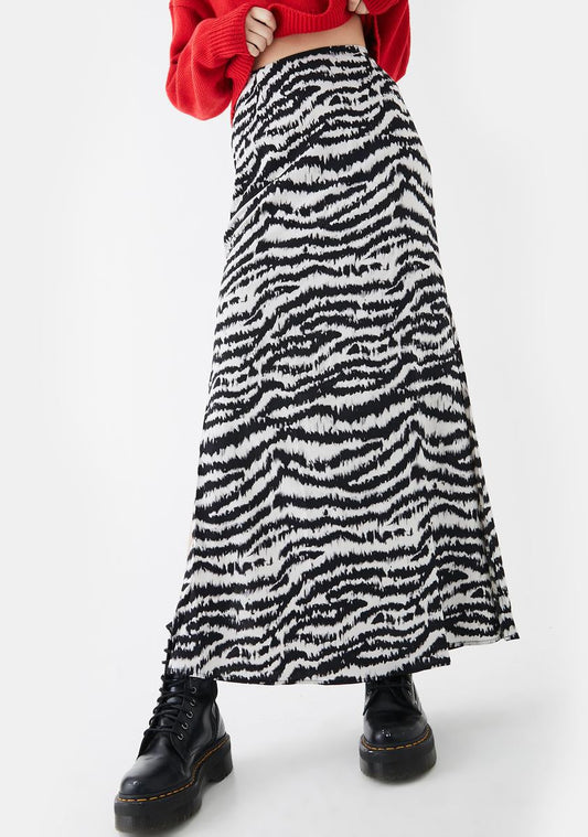 Tinxi Tiger Stripe Maxi Skirt
