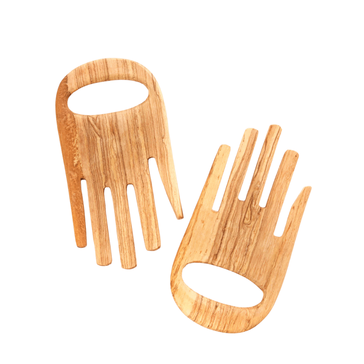 Wild Olive Wood Salad Hands