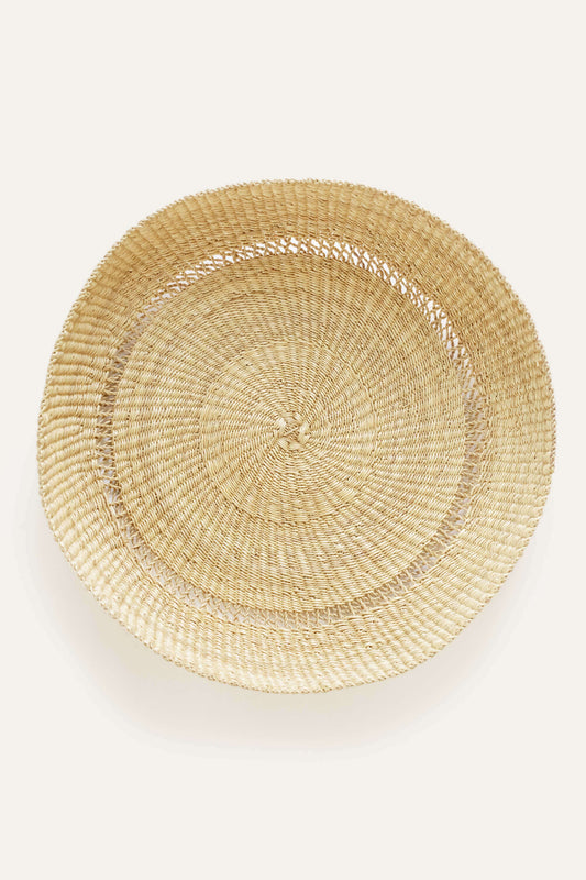 Bolga Large Round Woven Tray
