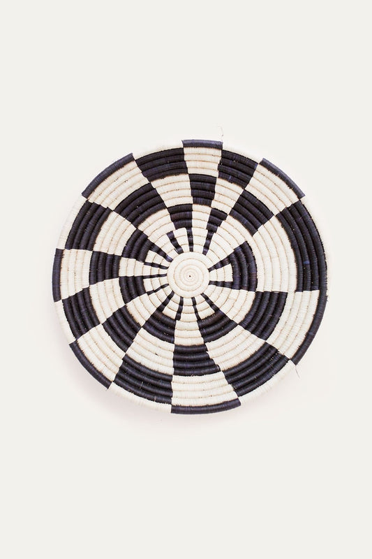 Geo Raffia Plateau Bowl