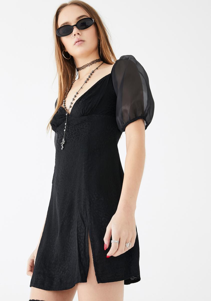 Black Cheetah Espera Dress