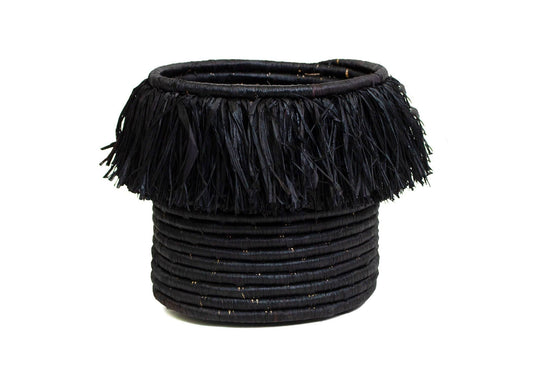 Black Fringed Large Catch All