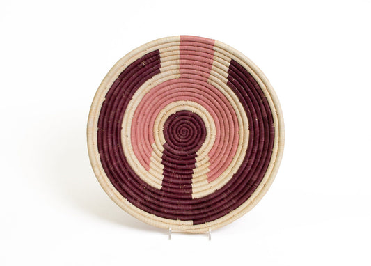 Burgundy Coronet Large Wall Bowl