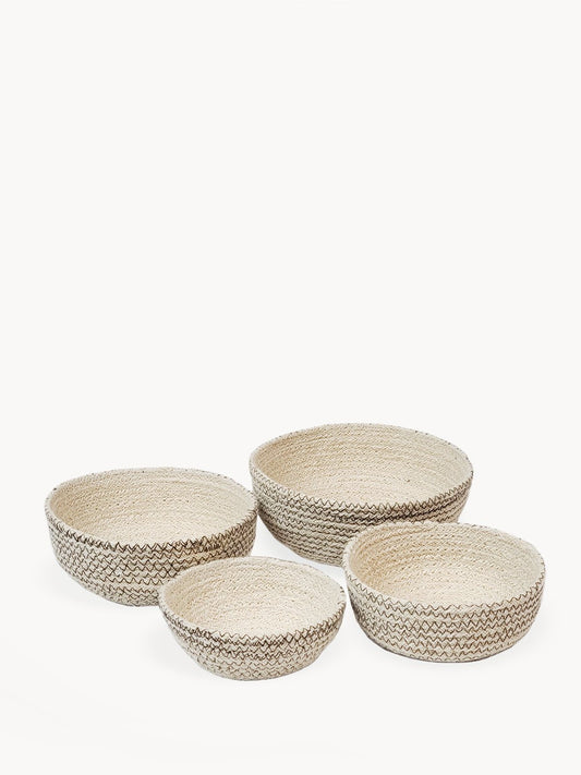 Amari Round Bowl Set - Brown