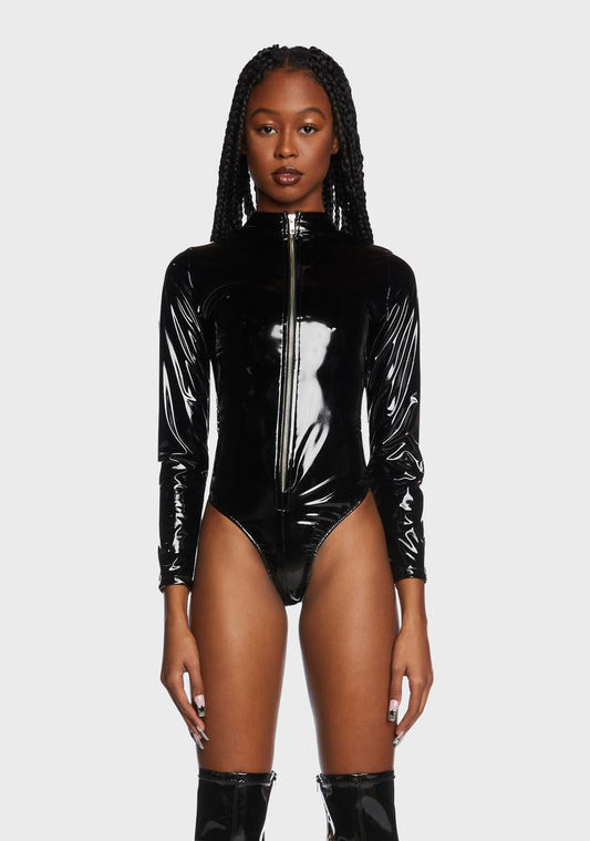 Zipper Long Sleeve Bodysuit